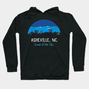 Asheville Cityscape - Land of the Sky - BL on Black 07 Hoodie